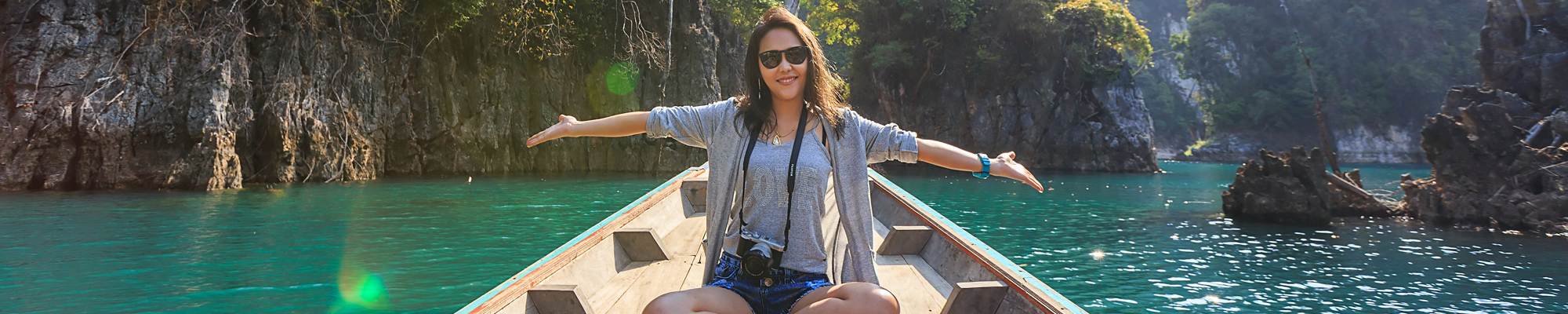 woman sitting in boat